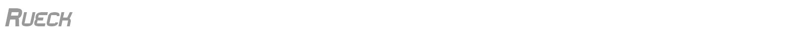 Rueck font preview